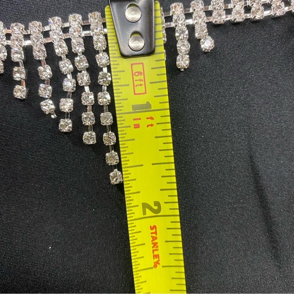 Wedding/ Prom Rhinestone Comb Bridal Chain Headpiece - Picture 4 of 5